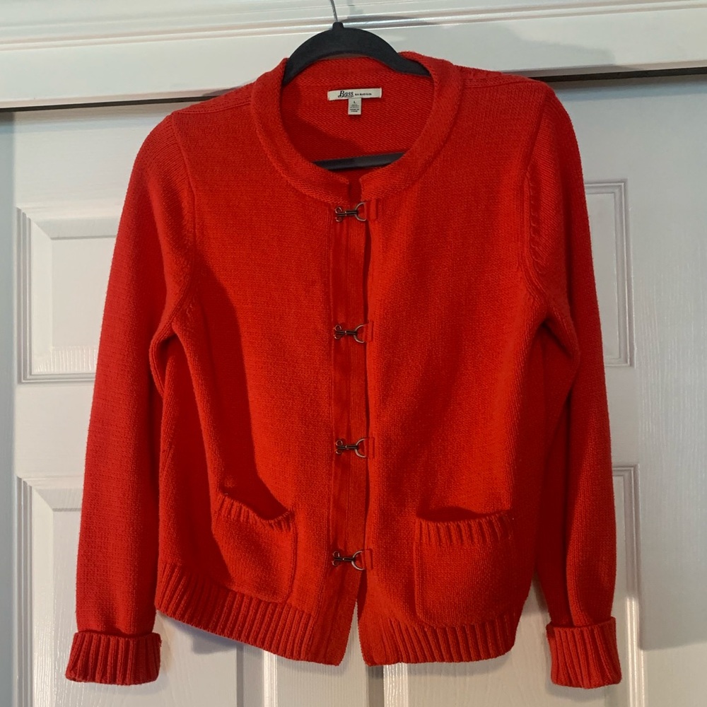 Bass red cardigan